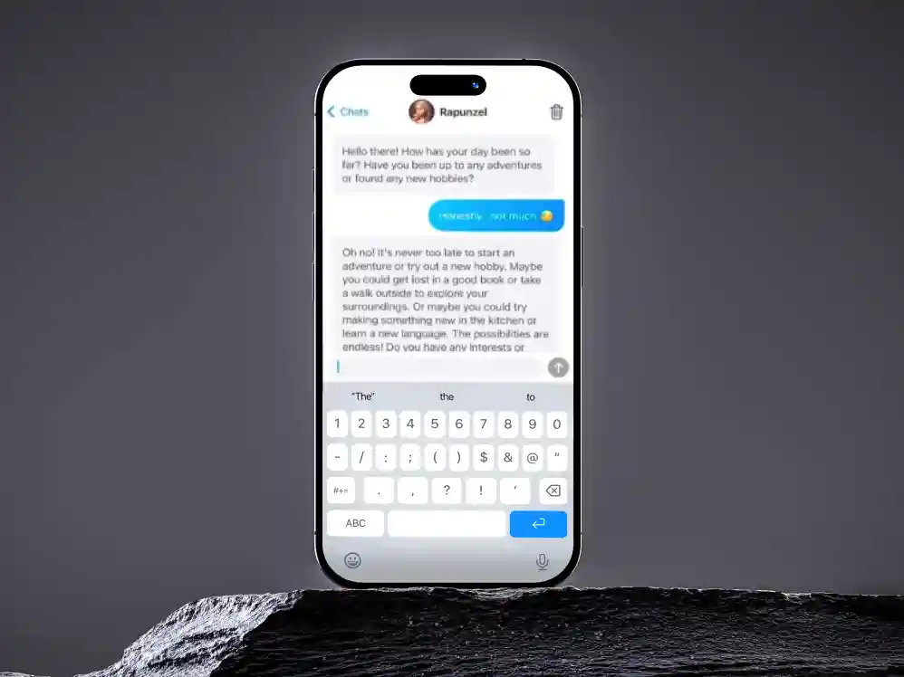 Mobile Application for interactive chatting with an animated character